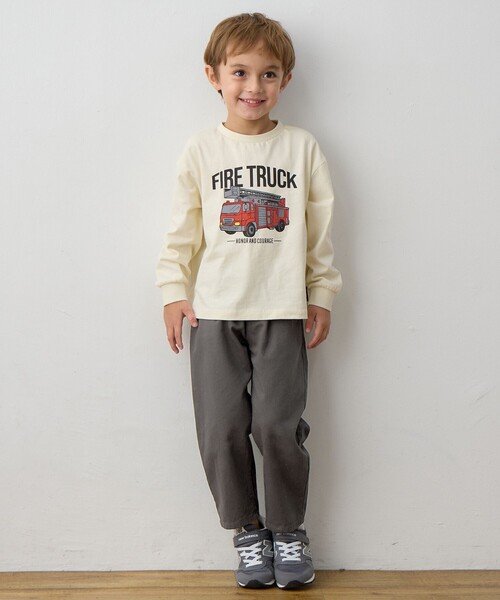 ANY（エニィ） tシャツ はたらく車プリント 長袖Tシャツ キッズ 子供服