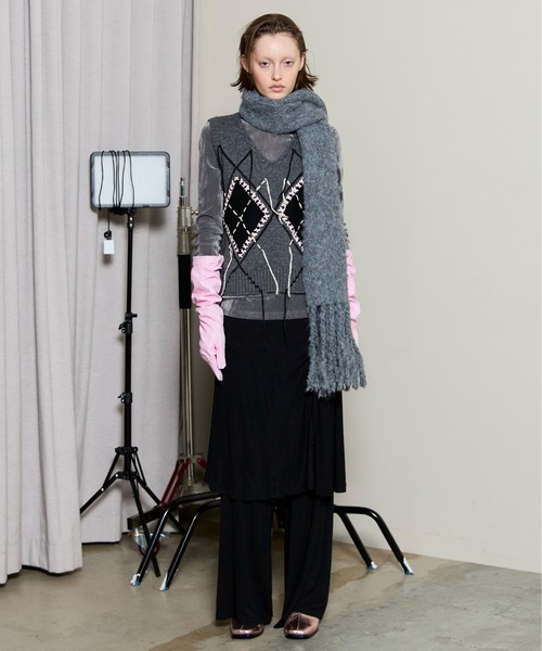 MAISON SPECIAL（メゾンスペシャル） ベスト ジレ Stitch Argyle Knit