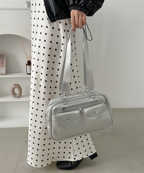 CLEA ボストンバッグ ダブルポケットボストンバッグ レディース