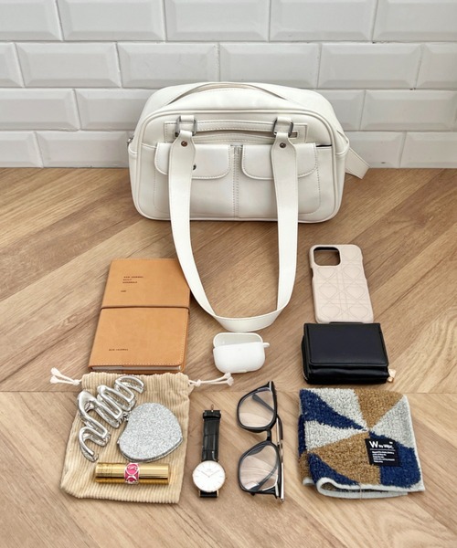 CLEA ボストンバッグ ダブルポケットボストンバッグ レディース