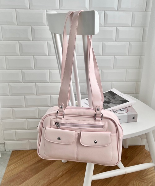 CLEA ボストンバッグ ダブルポケットボストンバッグ レディース