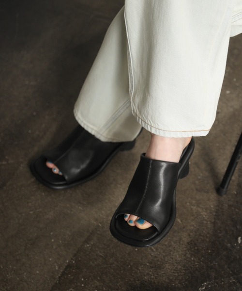 「Piedi Nudi」 ミュール S ブラック レディース_画像8