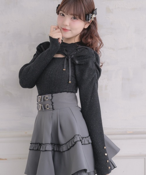 ROJITA（ロジータ） ニット セーター レースアップデコルテ開き