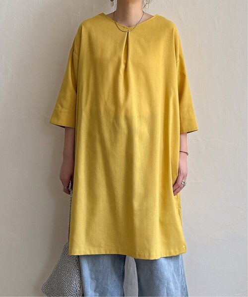 「LBC」 半袖ワンピース L ベージュ レディース_画像8