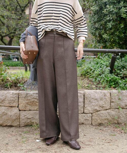 shellerツイードパンツ ITEMS URBANRESEARCH（アイテムズ アーバンリサーチ） パンツ ベルト付