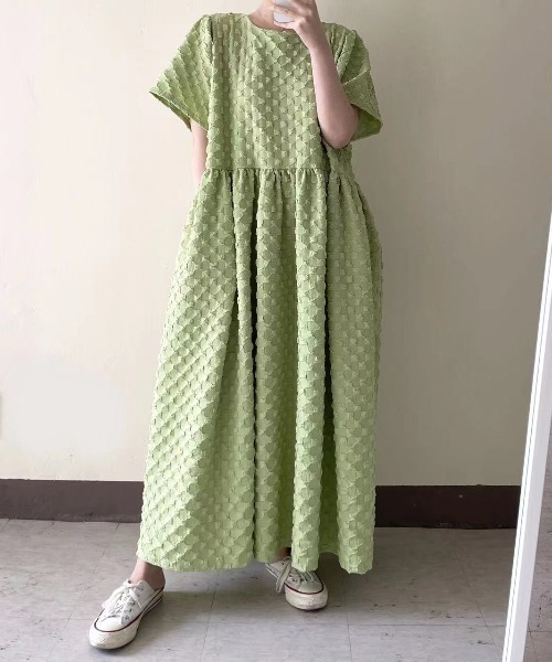 「N.s」 半袖ワンピース FREE ピンク レディース_画像2