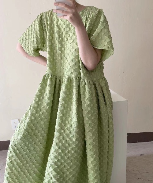 「N.s」 半袖ワンピース FREE ピンク レディース_画像3