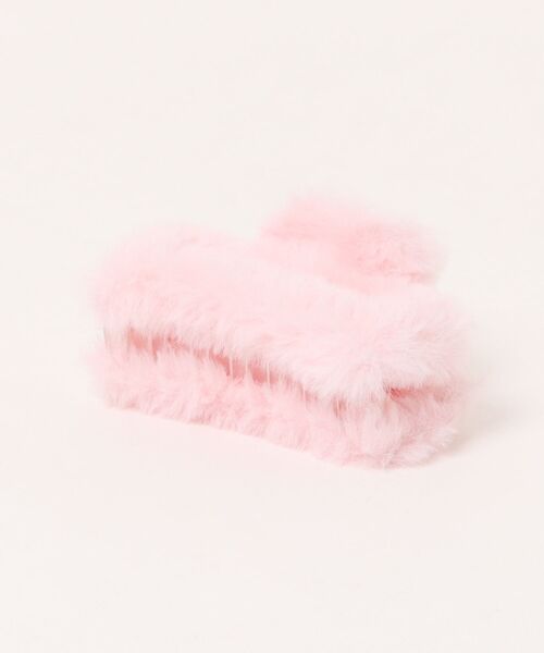 VIBGYOR Women ヘアクリップ 「float」ふわふわ モコモコ フェイク