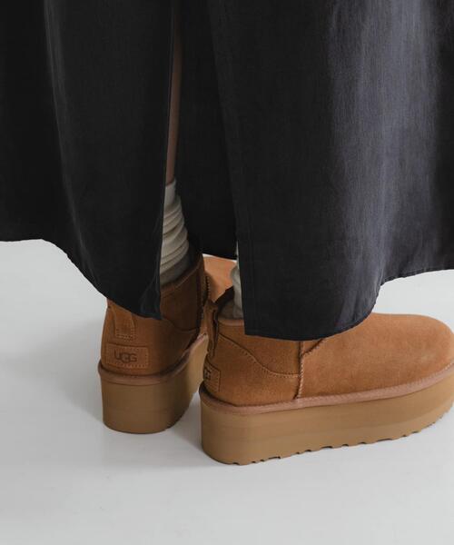 UGG Samantha 黒 スエード ムートンブーツ ヒール約5cm UGG Australia（アグオーストラリア） ugg ショート ムートン ブーツ