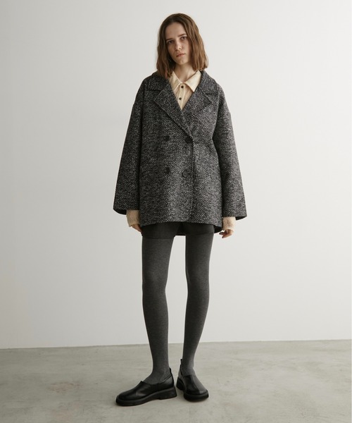 LOSCa ジャケット テーラードジャケット オーバーサイズヘリンボーン