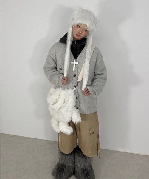 Nerd out XU ナイロン風フードジャケット チャコール out ⁄ jacket 
