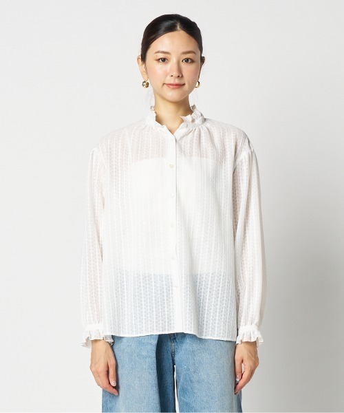 HELIOPOLE（エリオポール） ブラウス シャツ RACE FRILL COLLAR BLOUSE
