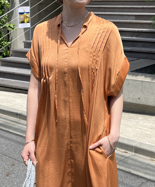 「un dix cors」 ノースリーブワンピース FREE カーキ レディース_画像2