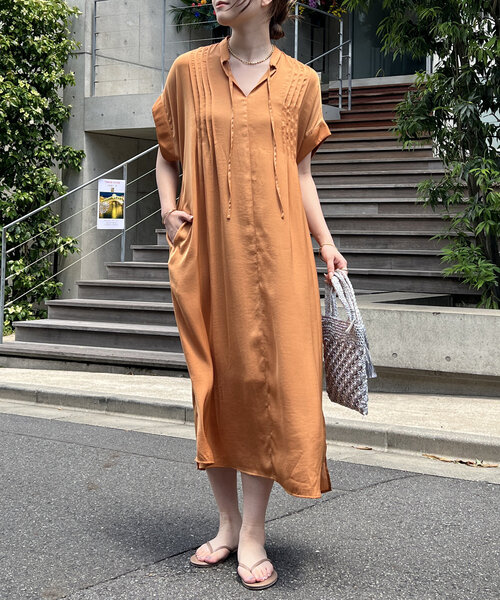 「un dix cors」 ノースリーブワンピース FREE カーキ レディース_画像5