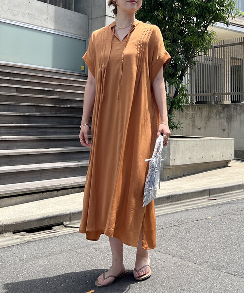 「un dix cors」 ノースリーブワンピース FREE カーキ レディース_画像6