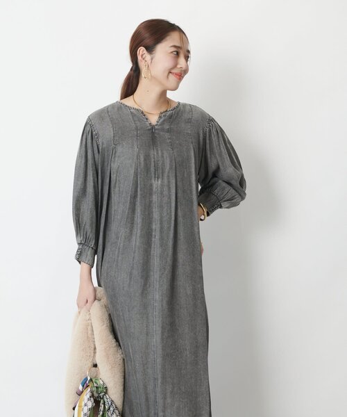 「un dix cors」 長袖ワンピース FREE インディゴブルー レディース_画像2