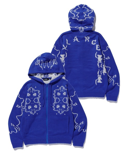 XLARGE（エクストラ ラージ） セーター ニット JACQUARD FUZZY ZIP UP