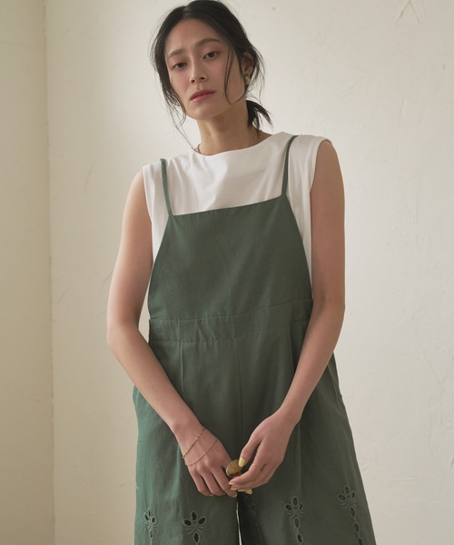 Bristol オリーブ オーバーオール kha:ki（カーキ）の「「KHA:KI / カーキ」ワイドストレート