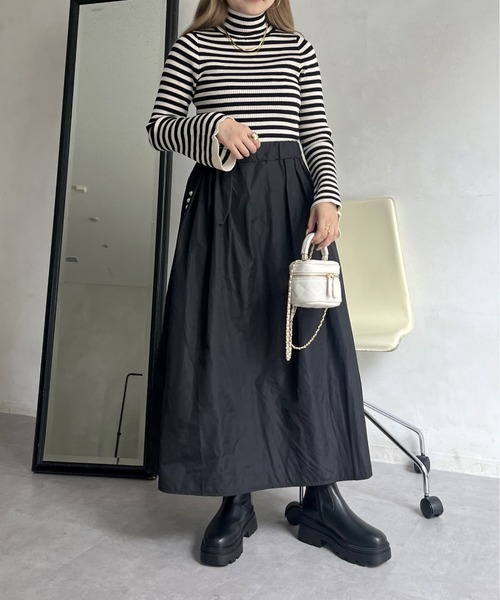 「prose verse」 ロングスカート フリ- ブラック レディース_画像9