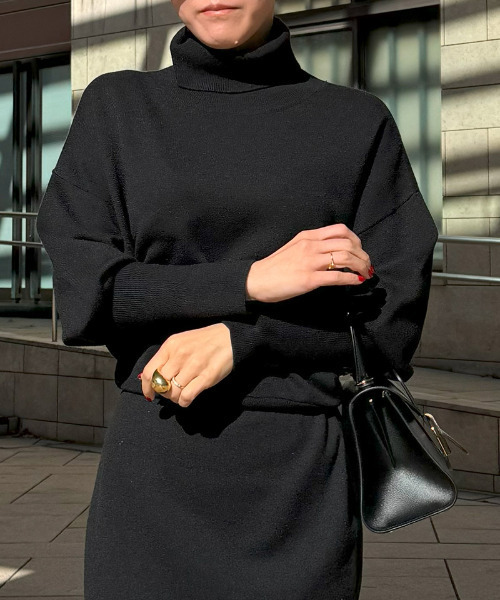 「JENNE」 ニットワンピース LARGE モカ レディース_画像5