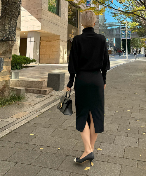 「JENNE」 ニットワンピース LARGE モカ レディース_画像7