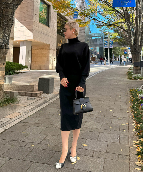 「JENNE」 ニットワンピース LARGE モカ レディース_画像8