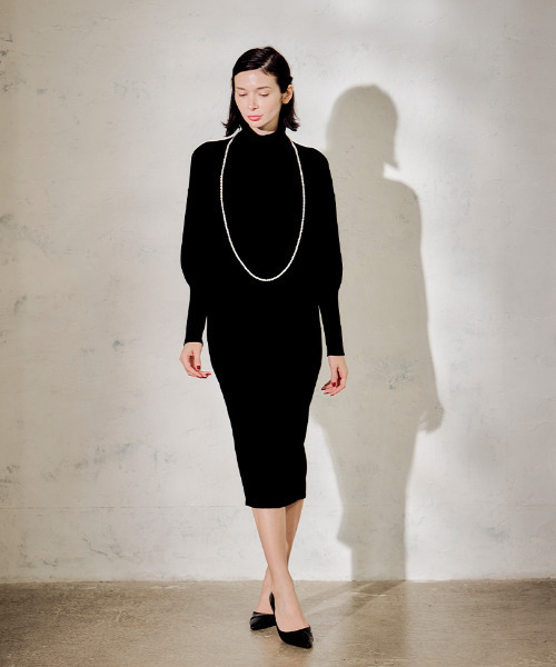 「JENNE」 ニットワンピース LARGE モカ レディース_画像9