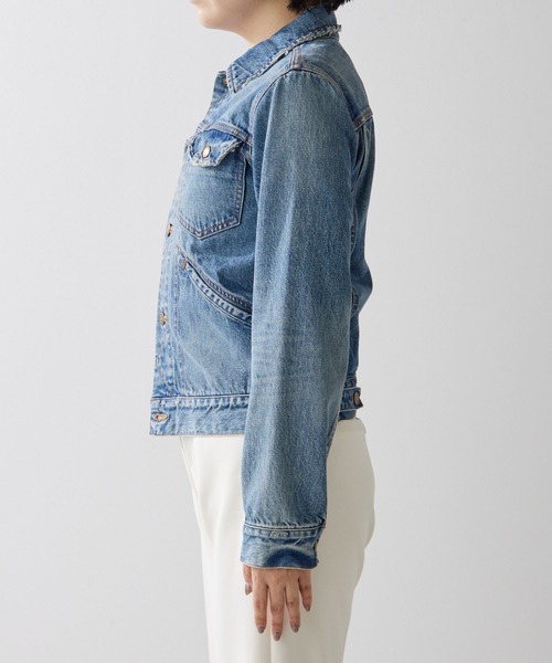 Whim Gazette DENIMショートジャケット F インディゴブルー Whim Gazette DENIMショートジャケット F インディゴブルー Whim