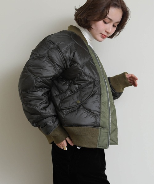 BURBERRY BRIT 中綿 キルティングジャケット ブルゾン ma-1型 BURBERRY BRIT 中綿 キルティングジャケット ブルゾン ma-1型 - メルカリ