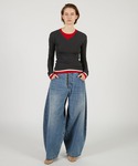 ワイドパンツ ジーンズ デニム デニムパンツ ...の詳細画像3