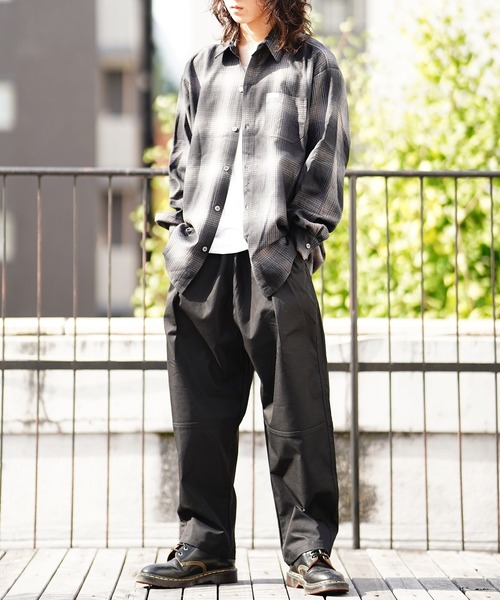 Cal Top（キャルトップ） 長袖ネルシャツ LARGE ブルー メンズ