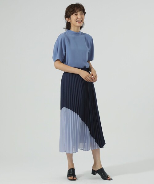 「CAST:」 半袖ブラウス M ブルー系その他2 レディース_画像3
