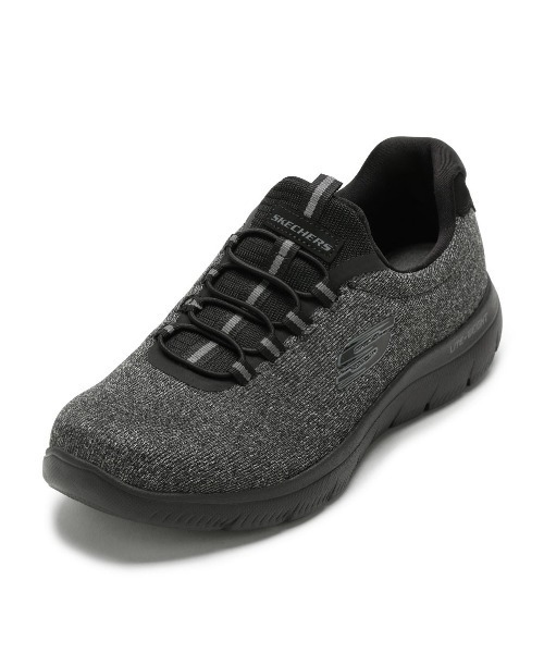 「SKECHERS」 ローカットスニーカー 26.5cm ブラック メンズ_画像4