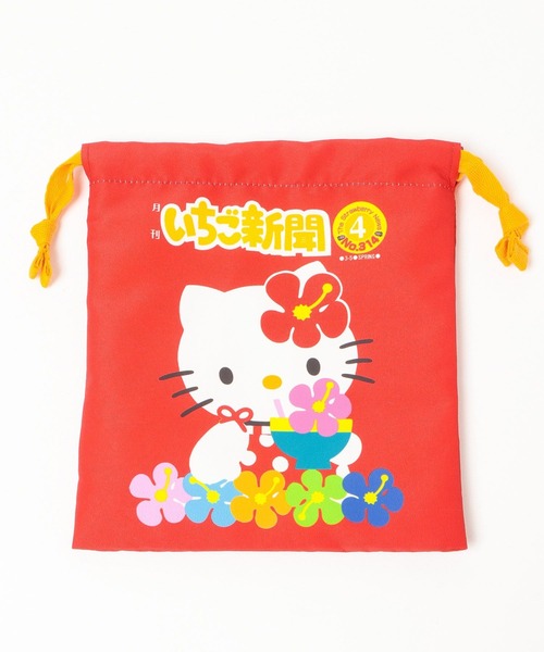 Me%（ミィパーセント） ポーチ 「いちご新聞」巾着ポーチ 602823