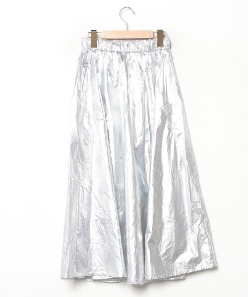 「VIVIENNE TAM」 フレアスカート 38 シルバー レディース_画像2