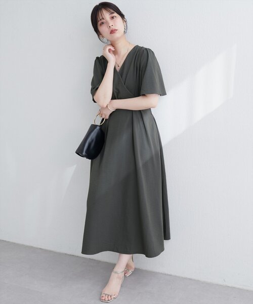 「natural couture」 半袖ワンピース FREE ブラック レディース_画像3