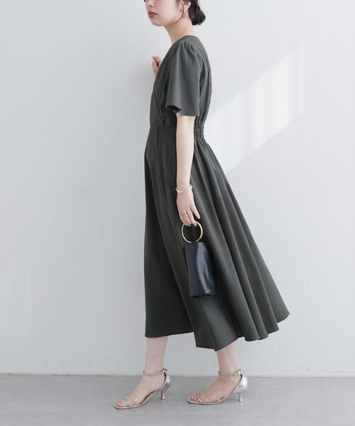 「natural couture」 半袖ワンピース FREE ブラック レディース_画像4