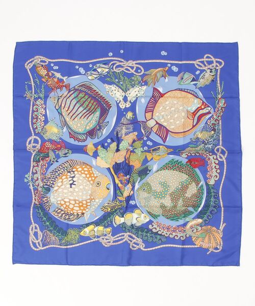 HERMES（エルメス） シルク カレ 90 Grands Fonds 深海魚 スカーフ