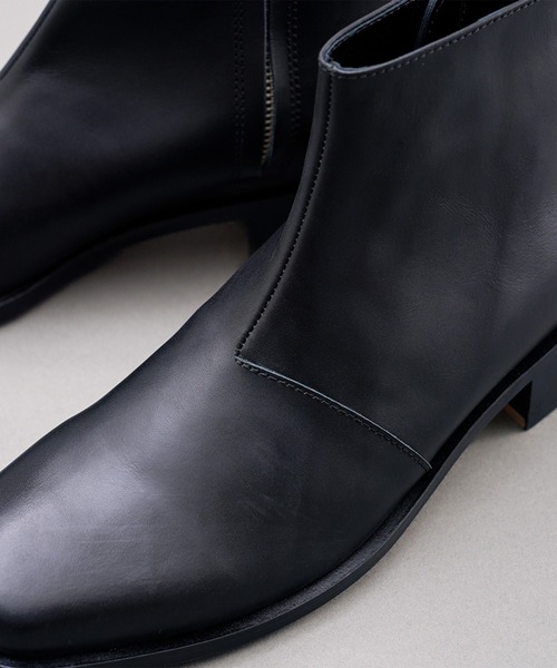 ブーツ 「PADRONE/パドローネ」BL SQUARE SIDE ZIP BOOTS メンズの画像