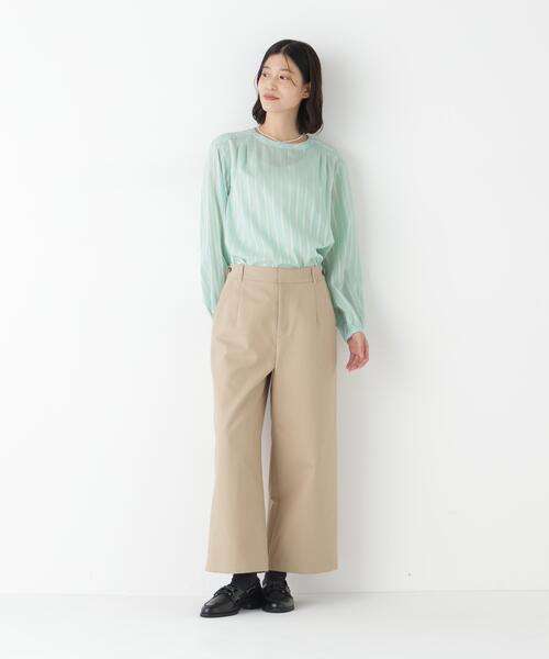 パンツ 「ウォッシャブル」チノガウチョ レディース_9