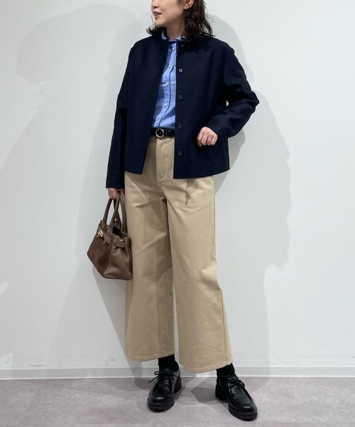 パンツ 「ウォッシャブル」チノガウチョ レディース_4