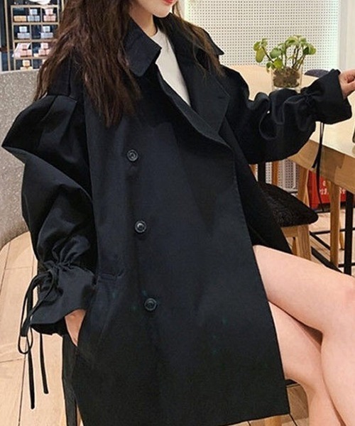 「FREE STYLISTS」 トレンチコート M ベージュ レディース_画像7