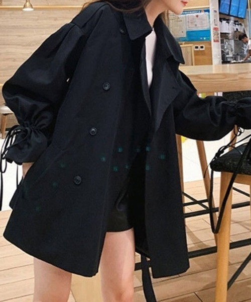 「FREE STYLISTS」 トレンチコート M ベージュ レディース_画像8