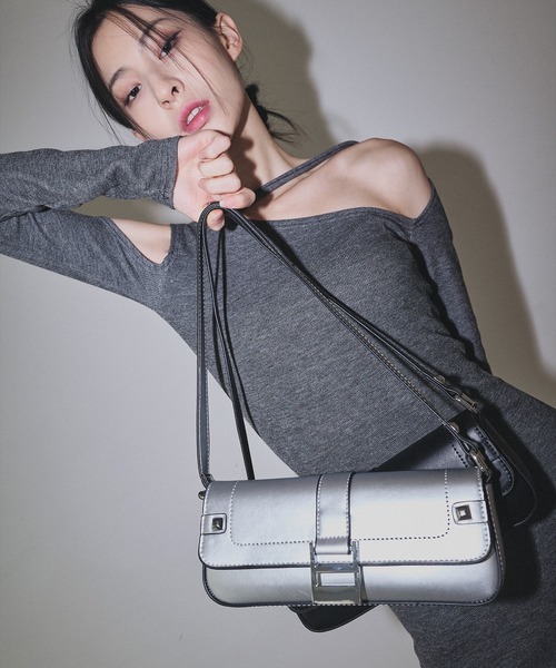 「FOLLOWIN」 ショルダーバッグ ONE SIZE ブラック レディース_画像9