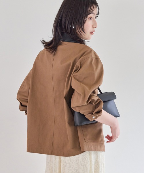 VIS（ビス） カバーオール バイカラー衿カバーオール レディース