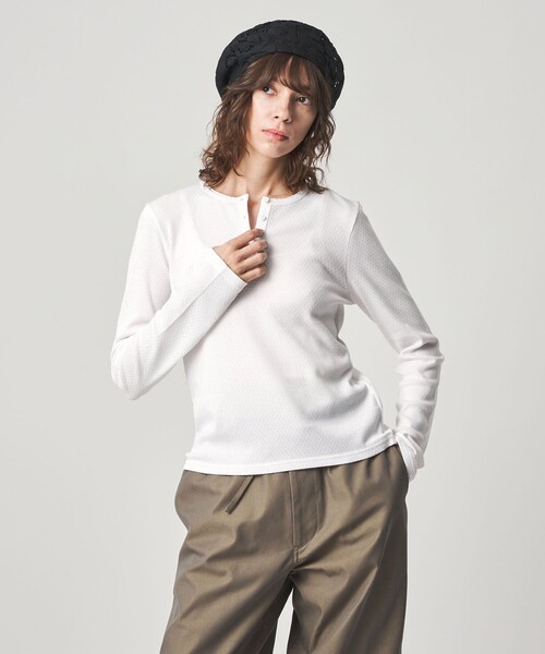 StevenAlan◾︎コットンリブニット カットソー Steven Alan＞コットン シルク リブ クルーネック カットソー