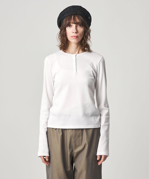 StevenAlan◾︎コットンリブニット カットソー STEVEN ALAN（スティーブンアラン） tシャツ 「Steven Alan」ドット