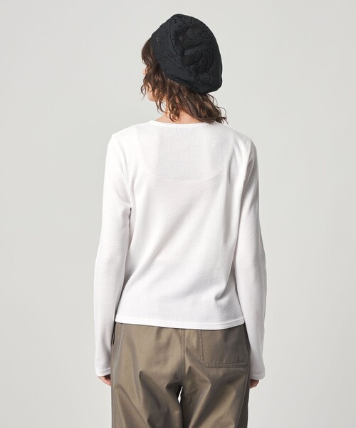 StevenAlan◾︎コットンリブニット カットソー Steven Alan＞コットン シルク リブ クルーネック カットソー