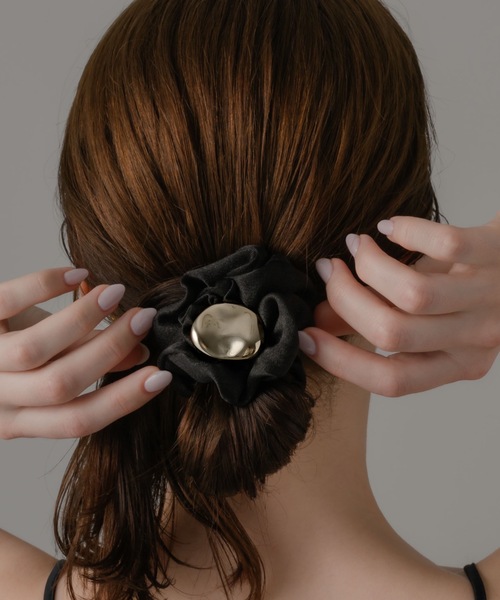 「muku」 シュシュ FREE ブラック レディース_画像3