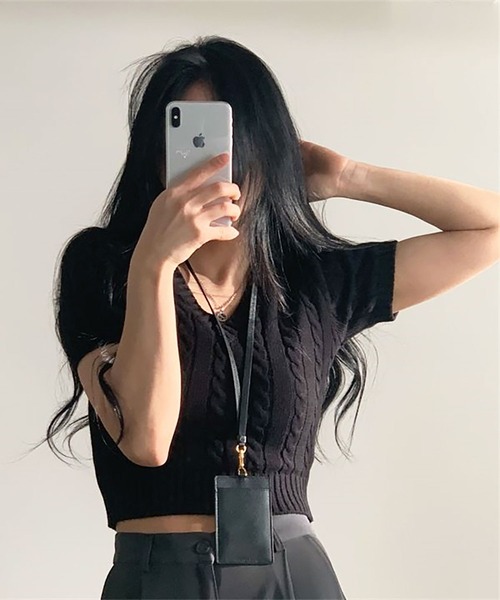 「Ulysses」 「Girly Doll」半袖ニット F ブルー レディース_画像9